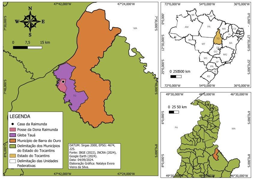 Map of the Gleba Tauá